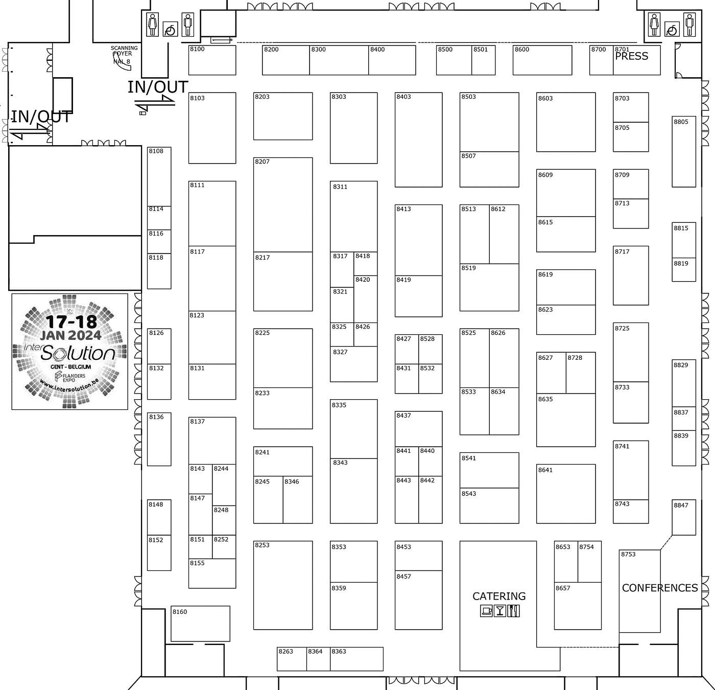 Plan du salon - InterSolution | Salon de l'énergie solaire | 29-30 janv. 2025 - Flanders Expo Gand